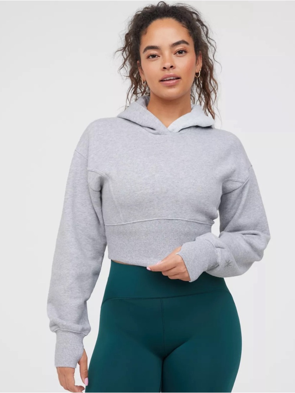 Offline by Aerie Throw-Back Cropped Hoodie